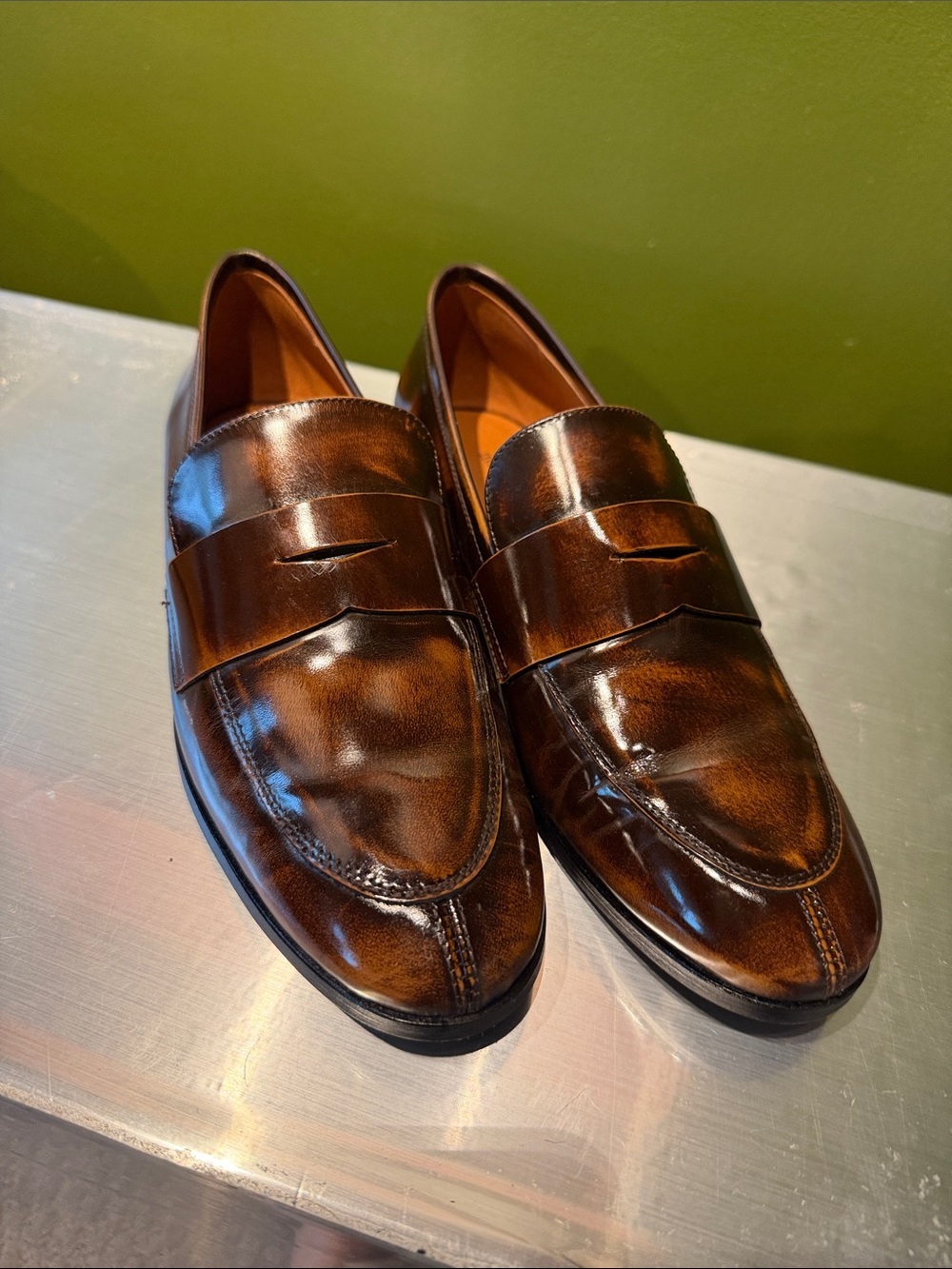 Maeve Women’s Brown Leather Penny Loafers